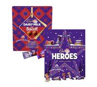 New Dairy Milk Calander Heroes Chocolate 230g & Lotus Biscoff Chocolate Chunk Advent Calendar 236g, Pack of 2 Perfect for Christmas Countdown 2025