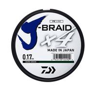 New Daiwa J-Braid X4 Fishing Line Dark Green 270m Spool - All Breaking Strains