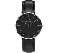 Daniel Wellington Classic Sheffield, Black/Silver Watch, 36mm, Leather, for Women and Men