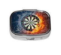 New Dart Board,Meta Pill Box 2 Compartment Medicine Case,Portable Organizer,Rectangle Meta Portable Organizer Pill Box 305 Compartment Medicine Case