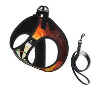 New Dart Board,Pet Harness,Adjustable Reflective Dog Harness,Pet Leash Vest,S