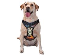 New Dart Board,Pet Harness,Adjustable Reflective Dog Harness,Pet Leash Vest,XL