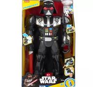 New Darth Villain Bot Action Figure - 2+ Ft Tall Interactive Robot Toy with Lights, Sounds, Lightsaber & Projectile Launcher - Includes Diecast Trooper Key - Fun Gift for Kids Ages 3-8 -A16