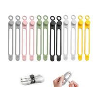 New Data Cable Organizer, Silicone Cable Ties Cable Management Organizer Reusable Cable Management Organizers Wire Organizers for Cords Home Office Travel Gadgets (12 Pcs)