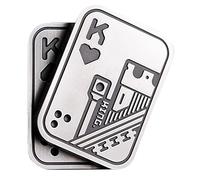 New Decompression Metal Poker Fidget_Slider,Manually Rotate Adult Office Decompression Toys to Relieve Pressure, Tabletop Toys for Adults, (KK)