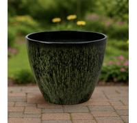 New||Decorative Snow Mountain Planter, Green, 38cm, Versatile Design for Indoor and Outdoor Use, Lightweight and easy to move, Easy to clean, All-weather plastic, Classic tapered shape (Large)||