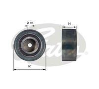 GATES T41238 Timing belt deflection pulley