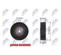 NTY RNK-AR-007 Deflection / guide pulley, V-ribbed belt