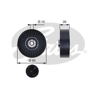 GATES T36006 Deflection / guide pulley, V-ribbed belt