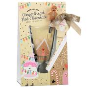 New Delicious Hot Chocolate Glass Silicone Spoon Set Includes, Glass and Gingerbread Spoon Xmas Gift for Hot Chocolate Lovers - A12
