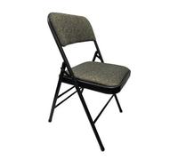 New Deluxe Steel Folding Office Chair With Fabric Padded Seat And Backrest
