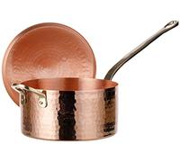 New DEMMEX 1.2mm Thick Hammered Copper Sugar Sauce Zabaglione Pan with Helper Handle, (1.7-Quart) by DEMMEX