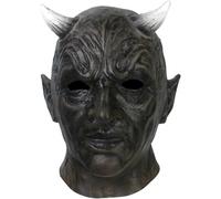 New Demon Devil Mask - Scary Realistic Black Horror Minotaur Latex Halloween Costume for Men