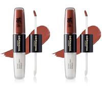 NEW Dermacol - 16-Hour Lip Colour, Highly Pigmented Glossy Lip Stain, Two-Phase Lip Plumper Gloss, Kissproof Lip Makeup Products with Matte and Glitter Finish, n. 23 (Pack of 2)