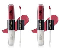 NEW Dermacol - 16-Hour Lip Colour, Highly Pigmented Glossy Lip Stain, Two-Phase Lip Plumper Gloss, Kissproof Lip Makeup Products with Matte and Glitter Finish, n.6 (Pack of 2)