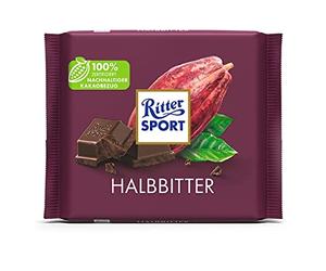 New Design: Half Bitter Sports Knight 100g, Bitter Chocolate with 50% Cocoa, Dark Table Chocolate, Table Chocolate Noble Cocoa Beans nicaraguas