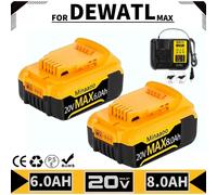 New Dewalt 20V 60V Max Battery 21700 Lithium-ion Battery Replacement Battery For Dewalt DCB609 DCF850 DCD805 For Flexvolt Tools 8AHx2-ChargerX1