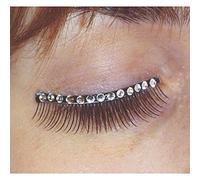 New Diamante Black Fake Eyelashes Fancy Dress Outfit