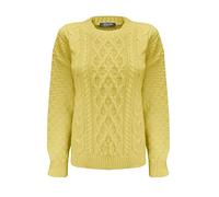 New Diamond Knit Long Sleeve Cable Jumper Short Sweeter Ladies Women Top 100% Acrylic 8-18[Primrose,LXL]