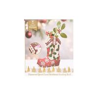 New Diamond Your Own Christmas Cowboy Boot Kit, Can Adorn with Colourful Gems and Create A Sparkly Masterpiece to Adorn Your Home, Perfect for Getting into The Holiday Mood - White