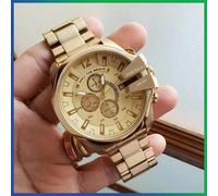 NEW DIESEL DZ4360 YELLOW GOLD STAINLESS STEEL BRACELET & DIAL MENS WATCH 51MM