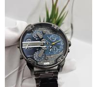 NEW DIESEL MENS DZ7331 WATCH STAINLESS STEEL GREY BRACELET & BLUE DIAL