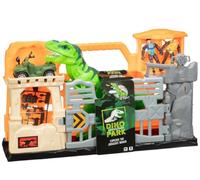 New Dino Adventure Park Playset with T-Rex, Safari Vehicle, Action Figures, Jurassic World Themed Toy Set|| with light and sound features.(50 x 29 x 12.5cm)KIDS CHILDREN TOYS BIRTHDAY XMAS