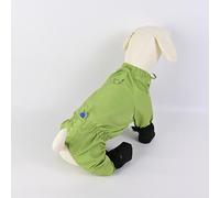 New Dog Paw Protector Rain Suit with Built - in Leash Ring, Waterproof Full - Body Pet Apparel, Easy - On/Off Jumpsuit for Walking Windproof and cold-proof, easy to clean(Size:M,Color:green)