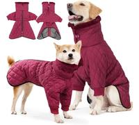 New Dog Winter Coat with Buckle,Fleece Turtleneck Jacket for Cold Weather,Soft Winter Coat for Small Medium Large Dog(Size:XXXL,Color:Red)