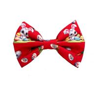 New Dogs Bow Tie Bowtie Easter Rabbit EGGS carrots RED Elastic Band ACCESSORY Handmade UK (Rabbit1 MEDIUM)