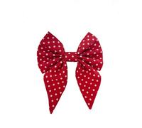 New Dogs Bow Tie Bowtie Sailor Polka RED Dots RED Elastic Band ACCESSORY UK (Medium Red dots Sailor)