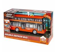 New Double Decker Bus Models Toy with Lights, Sounds and Friction Power, Portable and Lightweight, 1:16 scale Model City Car Toy for Kids, Kids Die-Cast Style Educational Play Vehicle for Boys Girls.