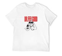 New Dr. Feelgood British Pub Rock Band Stupidity Mens T Shirt White L