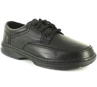 New Dr Keller Mens Brian & Texas Casual Touch Fasten Bar & Lace Up Comfort Wide Fit Leather Shoe (Black Lace-ups, 9)