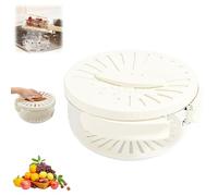 New Draining Basket with Lid, 2 in 1 Multi-Functional Drain Basket, Portable Storage Kitchen Sink Drain Basket for Vegetable Washing, Fruit, Freezer Snacks Container (1pc, White)