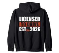 New Driver 2026 Licensed To Drive Boys Male License Drivers Zip Hoodie