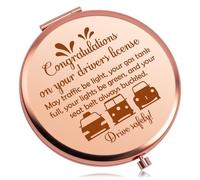 New Driver Makeup Mirror for Girlfriend Friend New Driver Gifts for Girls Passing Driving Test Gifts for Women Graduation Gift Christmas Birthday Gift for Women Her Daughter Pocket Makeup Mirror
