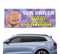 New Driver Sticker | Reusable Magnetic Sticker for Novel Driver | Funny Animal Design Car Stickers, for Bumper and Window Decoration