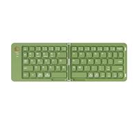 New Dual-fold Portable mini Wireless Bluetooth Keyboard, Comes with a Phone Stand, Magnetic Sensor, Suitable for Mobile Phones, Tablets and laptops for Office use. (Green)