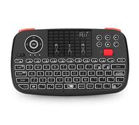 New Dual Mode Wireless Multimedia Keyboard with Touchpad Mouse Rii I4 Bluetooth 4.0 with 2.4G Wireless Mini Keyboard with Scroll Button LED Backlit Rechargeable Battery