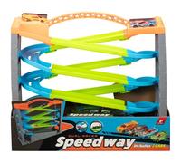 New Dual Racer Speedway Car & Track Playset - 2 Car Racing Set with Winding Track for Kids - Fast-Paced Racing Action Toy for Boys & Girls A-06