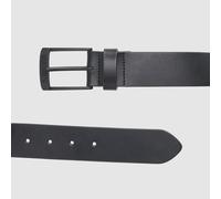 New Duncan Leather Belt with Black Metal Buckle Black