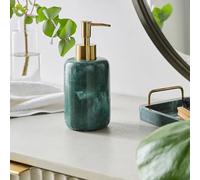 New Durable And Stylish Marble Effect Nouveau Green Marble Resin Soap Lotion Dispenser With Gold Pump Perfect For Any Modern Kitchen Countertop or Bathroom Decor -M67