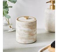 New Durable And Stylish Marble Resin Tall Storage Pot with Lid To Keep Things Neat Super Handy Storage Jar Pot Perfect For Cosmetics Accessories or Storage Solution For Your Bathroom -M77