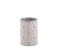 New Durable Finish And Stylish Design Geo Tile Grey Ceramic Tumbler Toothbrush Holder Modern Bathroom Decor - M19