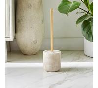 New Durable Marble Resin Toilet Brush And Holder Set Scrubbing Brush For Deep Toilet Cleaning With Stylish Long Gold Handle Perfect For Modern or Minimalist Bathrooms Decor -M74