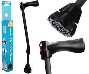 New Dynamo Cyclone Walking Cane is The Most Modern Cane Tech Ever. It’s Balanced, Adjustable, and Sports A Larger All-weather Walking Tip. The Only Cane You’ll Need (Black)