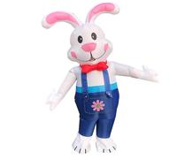 New Easter Bunny Egg Inflatable Costumes Suits Anime Mascot Rabbit Fancy Purim Halloween Christmas Cosplay Party Dress for Adult