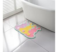New Easter Bunny Shaped Bath Mat, DesignedIin Fresh Seasonal Colours, it's Soft, Cheerful and Perfect for Completing Your Easter Home Decor, Add a Spring Touch to Your Bathroom - Multicolored