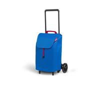 New Easy Shopping Trolley In Blue Polyester. Stainless Steel Frame, 40 L